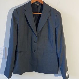 NEW Edwards Signature grey gray women's blazer jacket 3 button 18T